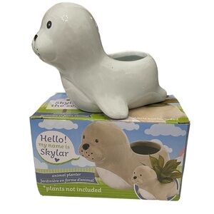 Skylar the Seal Animal Succulent Planter